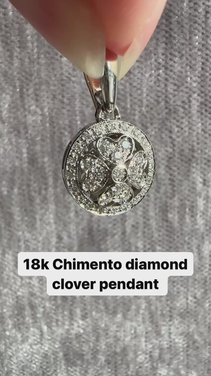18k Chimento Diamond Clover Pendant