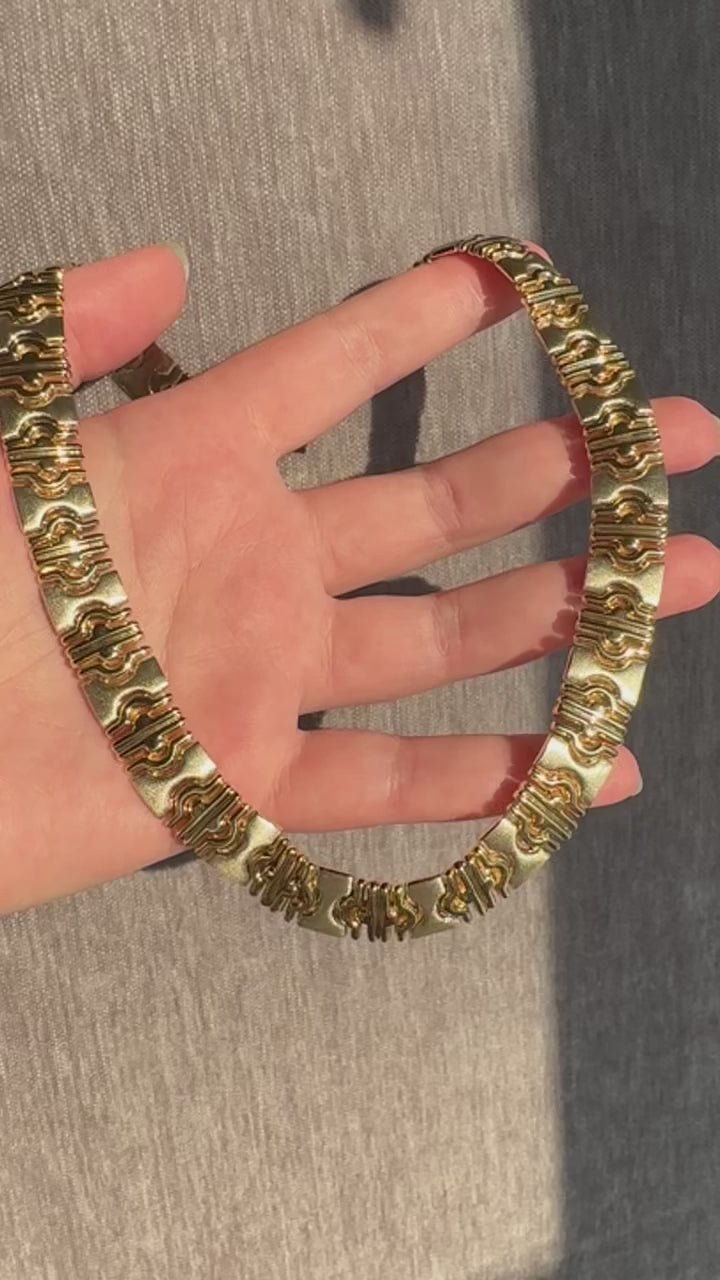 14k Two Tone Collar Necklace