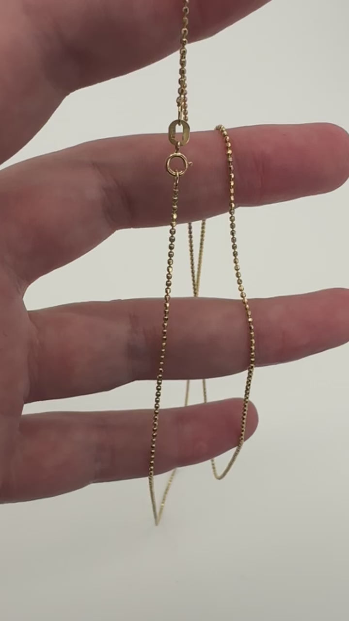 14k Disco Ball Link Necklace