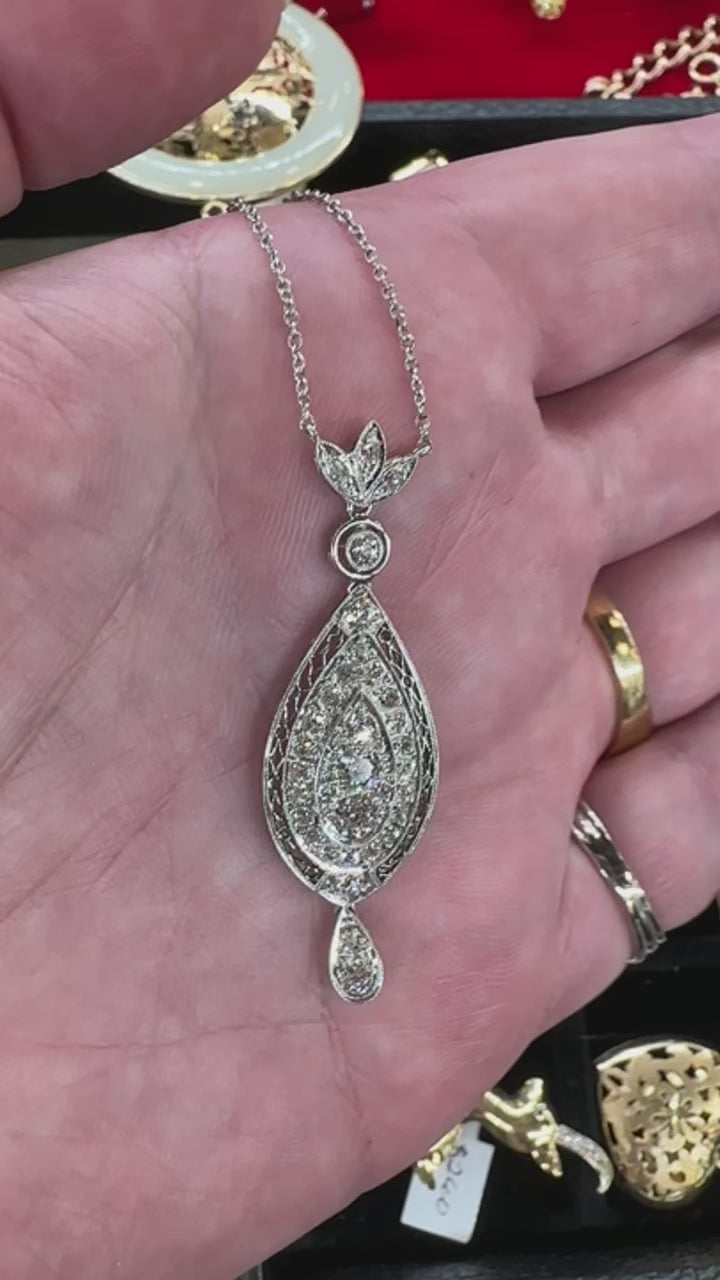 Edwardian Platinum Diamond Necklace