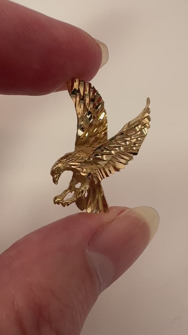 14k Eagle Pendant