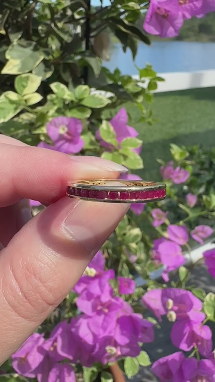 14k Ruby Eternity Band Ring