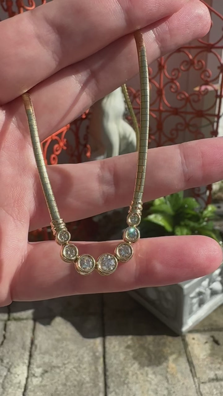 14k Diamond Front Necklace