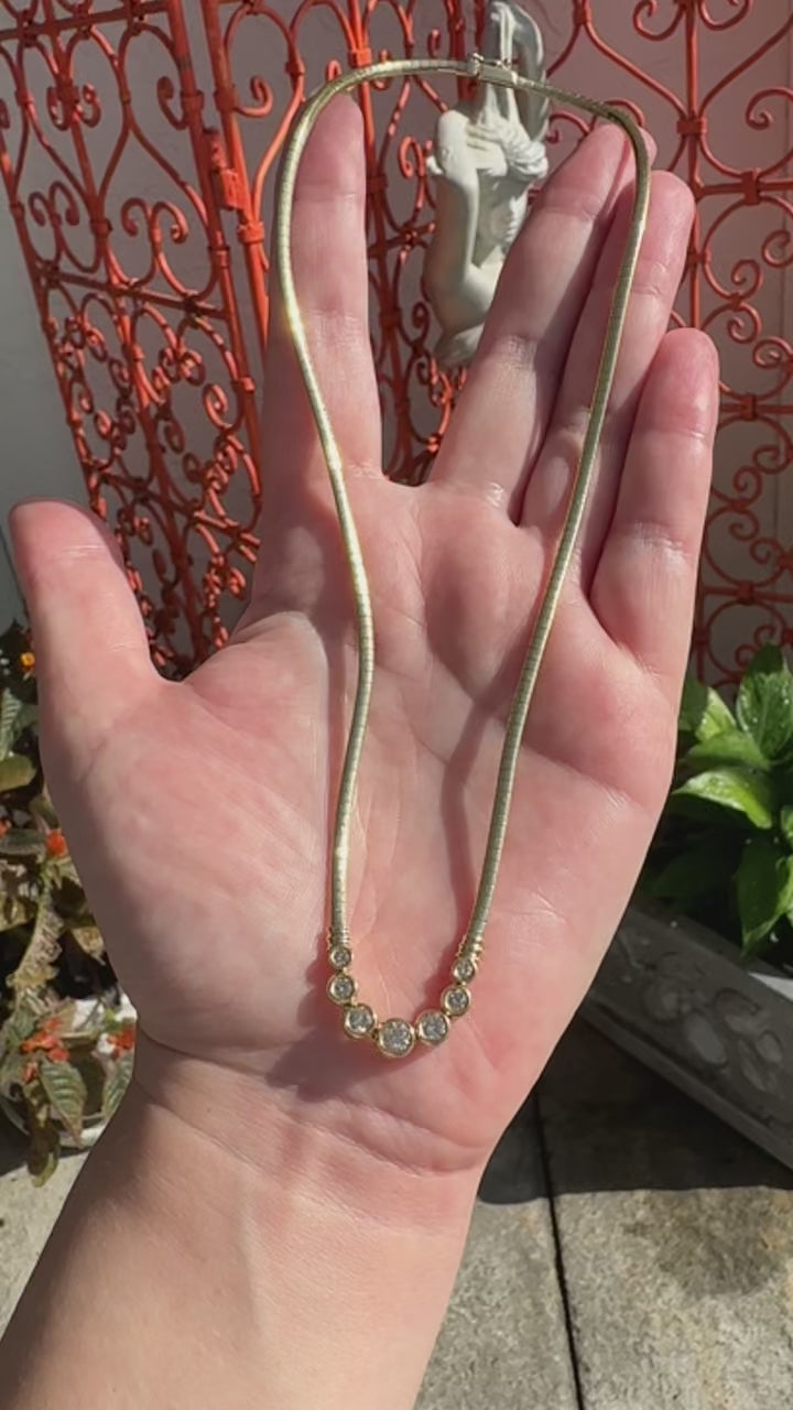 14k Diamond Front Necklace