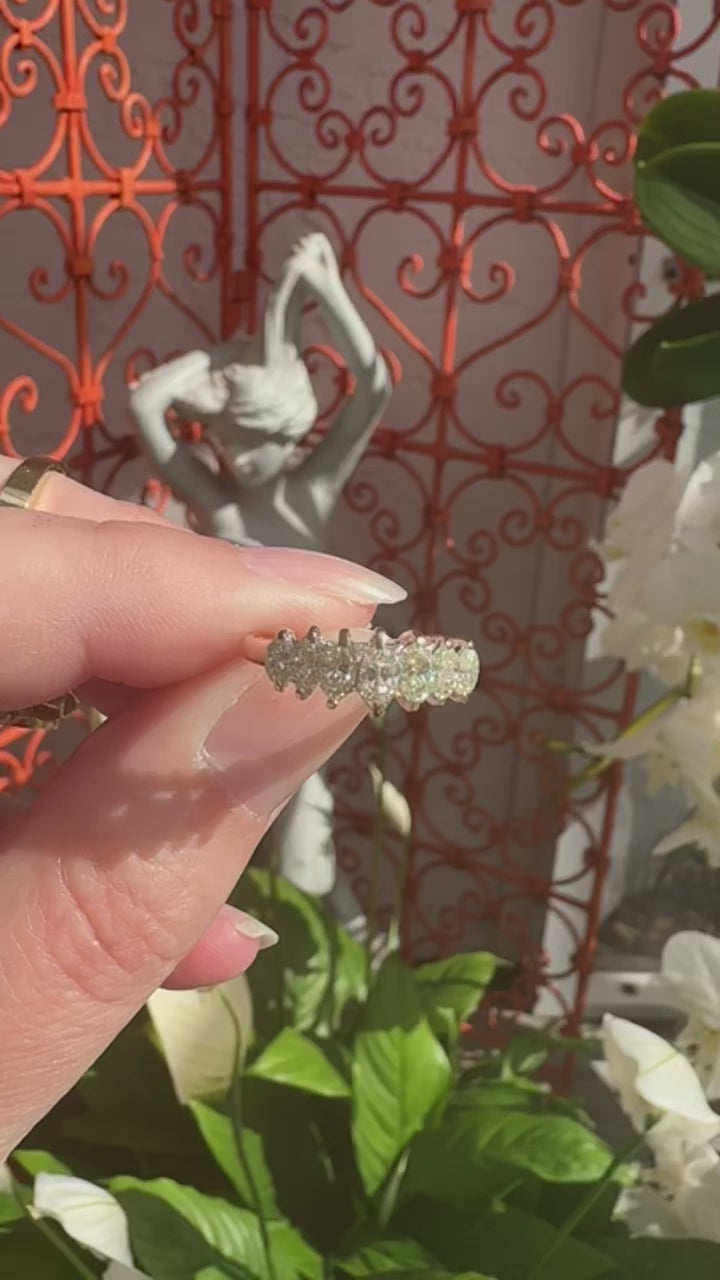14k Marquis Diamond Stacker Band
