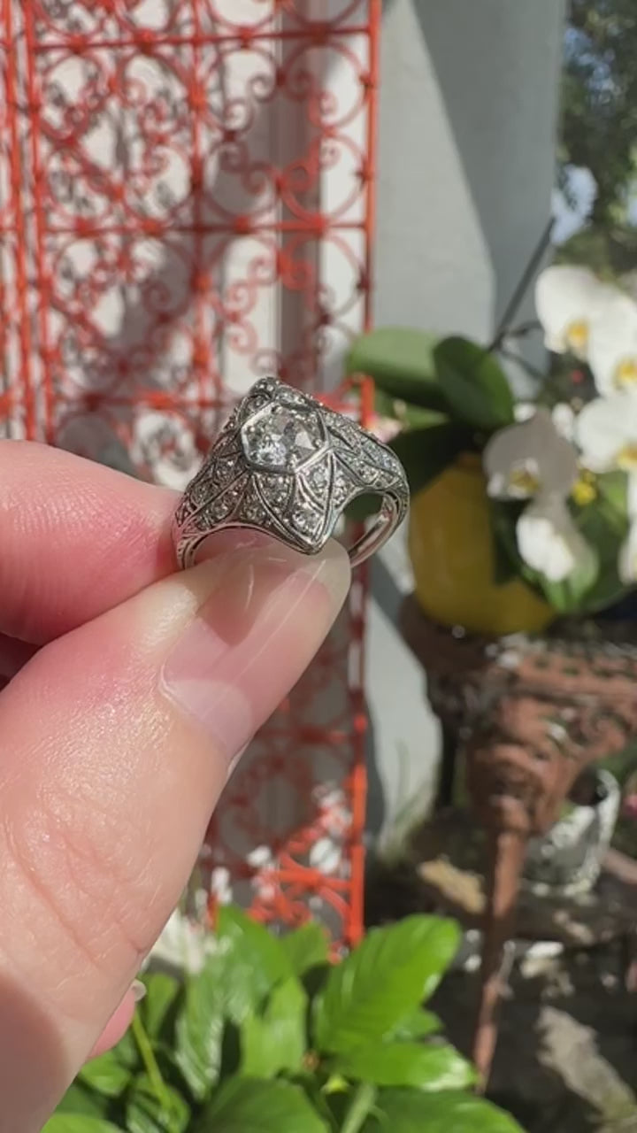 Art Deco Platinum Diamond Ring