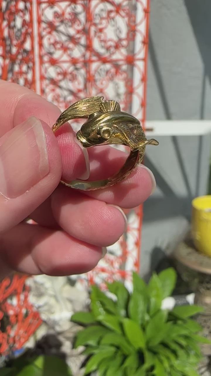 18k Koi Fish Wrap Ring