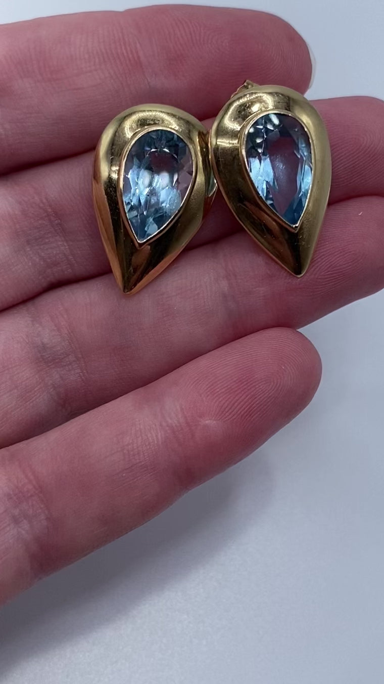 14k Topaz Earrings