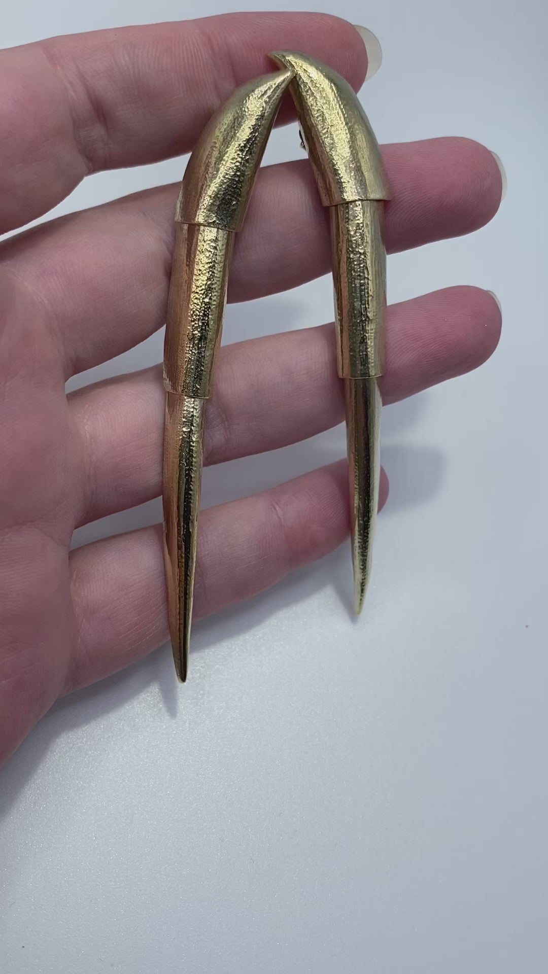 14k Edgy Articulating Drop Earrings
