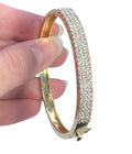 14k Yellow Gold Diamond Bangle Bracelet