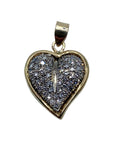 14k Diamond Heart Pendant
