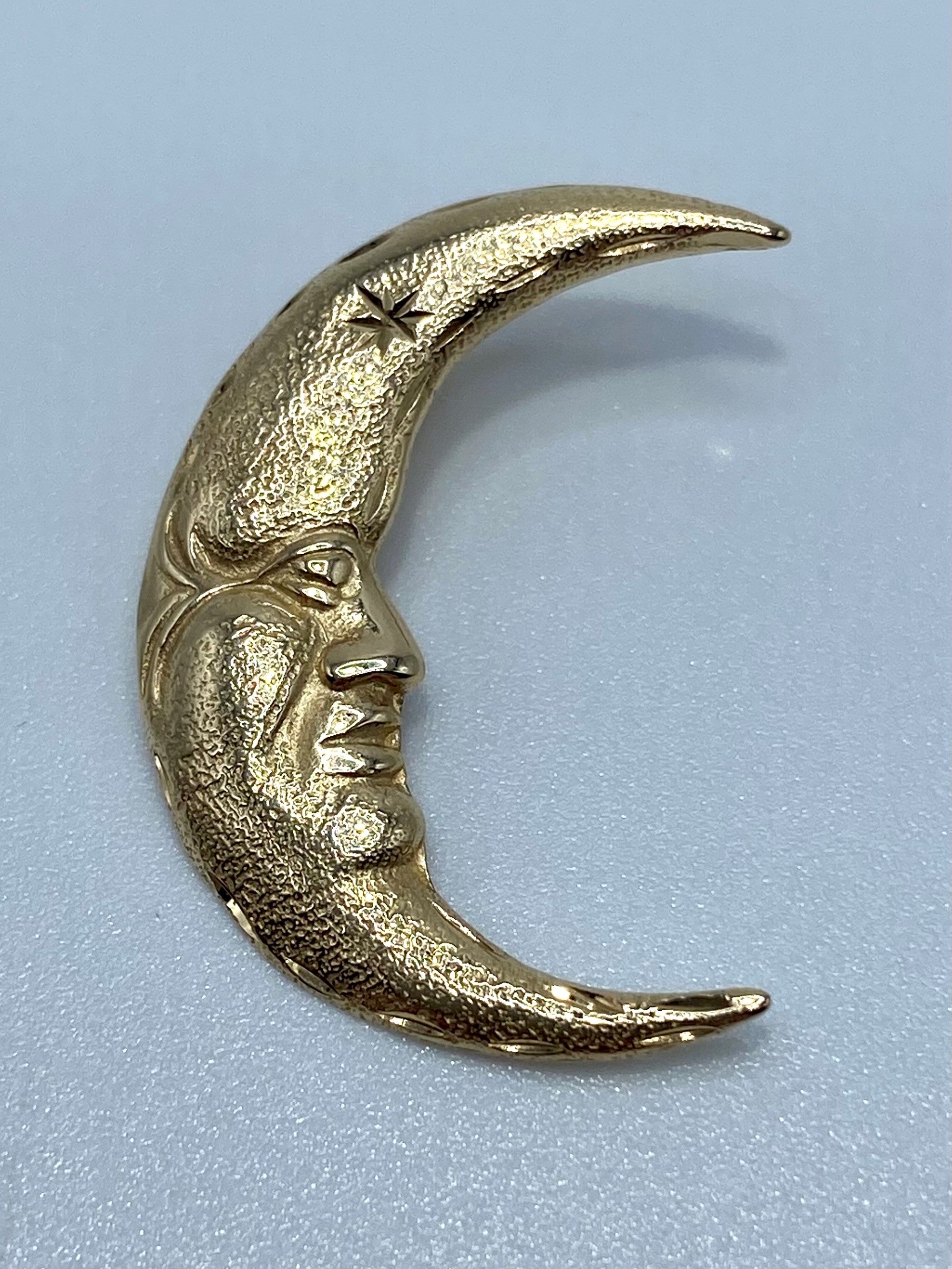 14k Man in the Moon Pendant