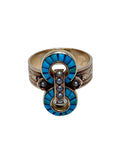 14k Rosy Gold Victorian Turquoise Pearl Ring
