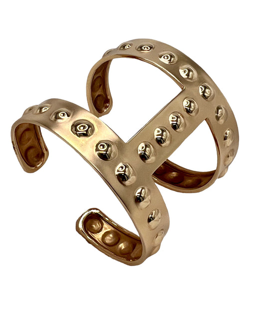 18k Rose Gold Stud Cuff Bracelet
