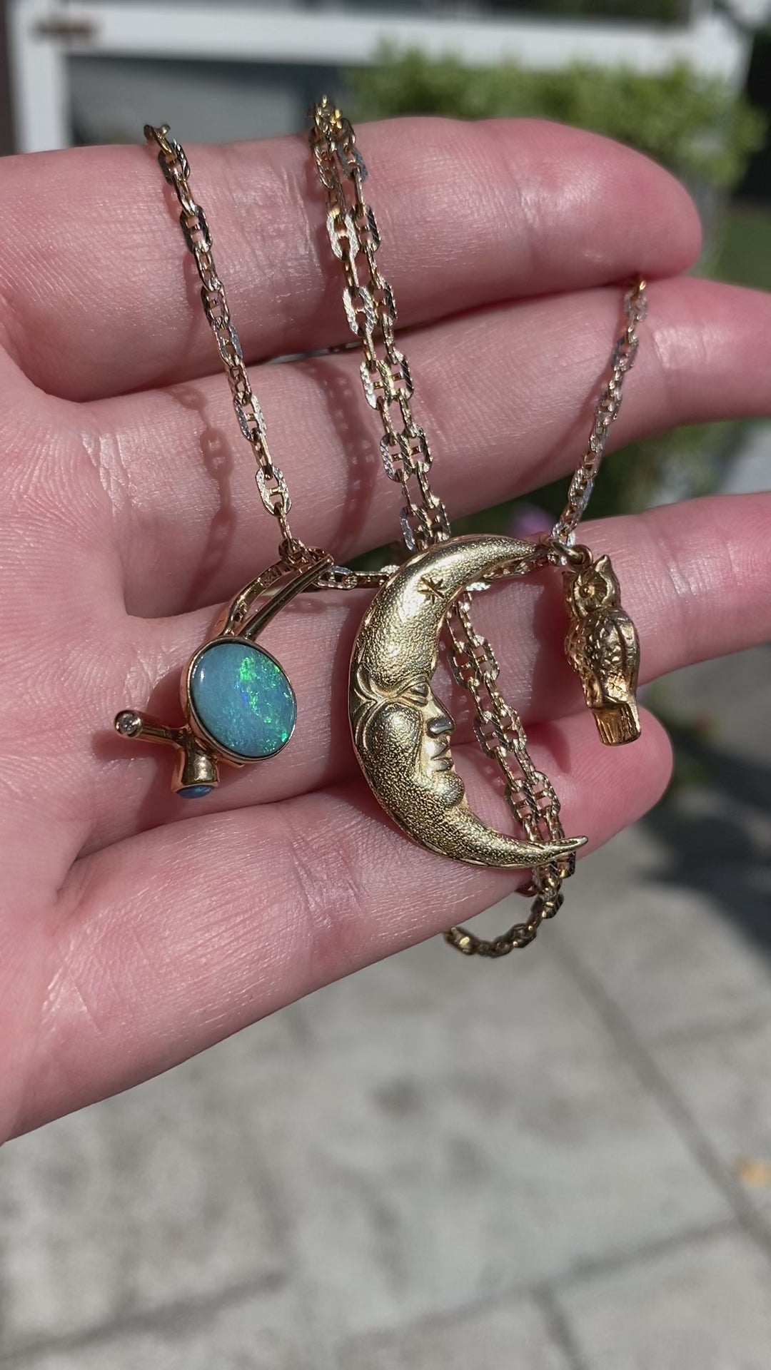 14k Owl Charm
