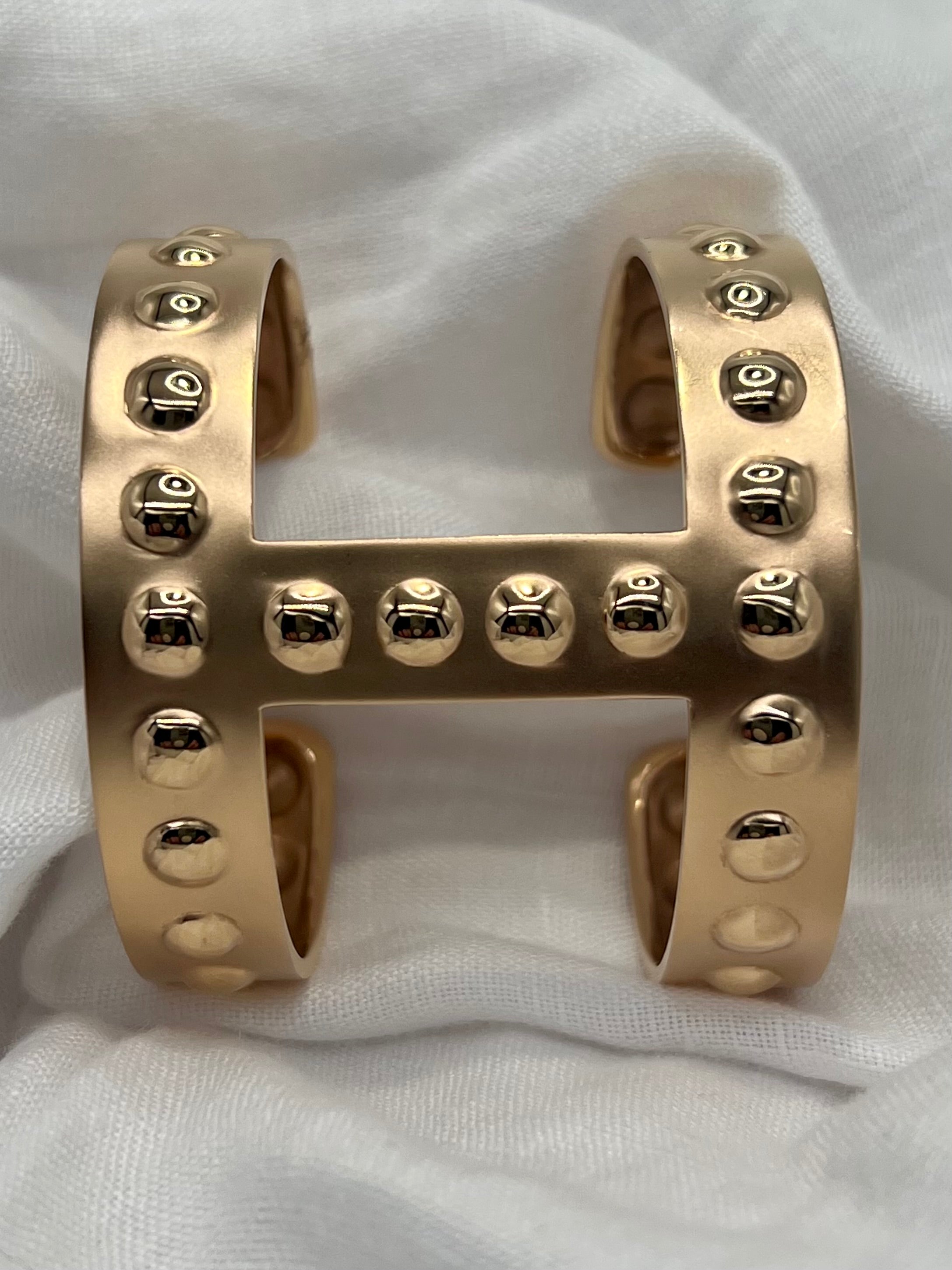 18k Rose Gold Stud Cuff Bracelet