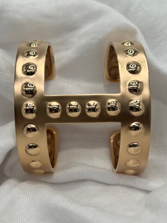 18k Rose Gold Stud Cuff Bracelet