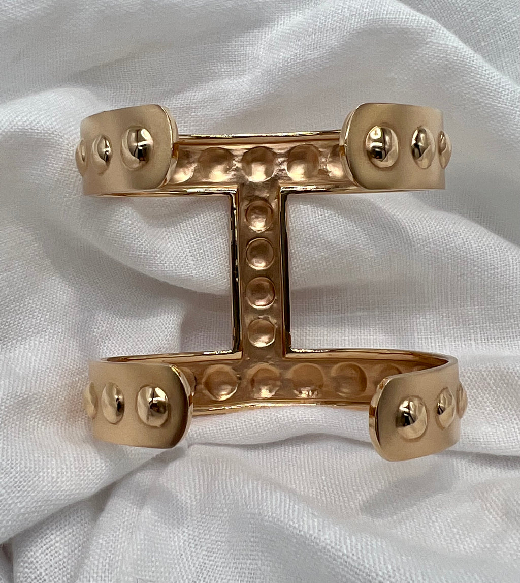 18k Rose Gold Stud Cuff Bracelet