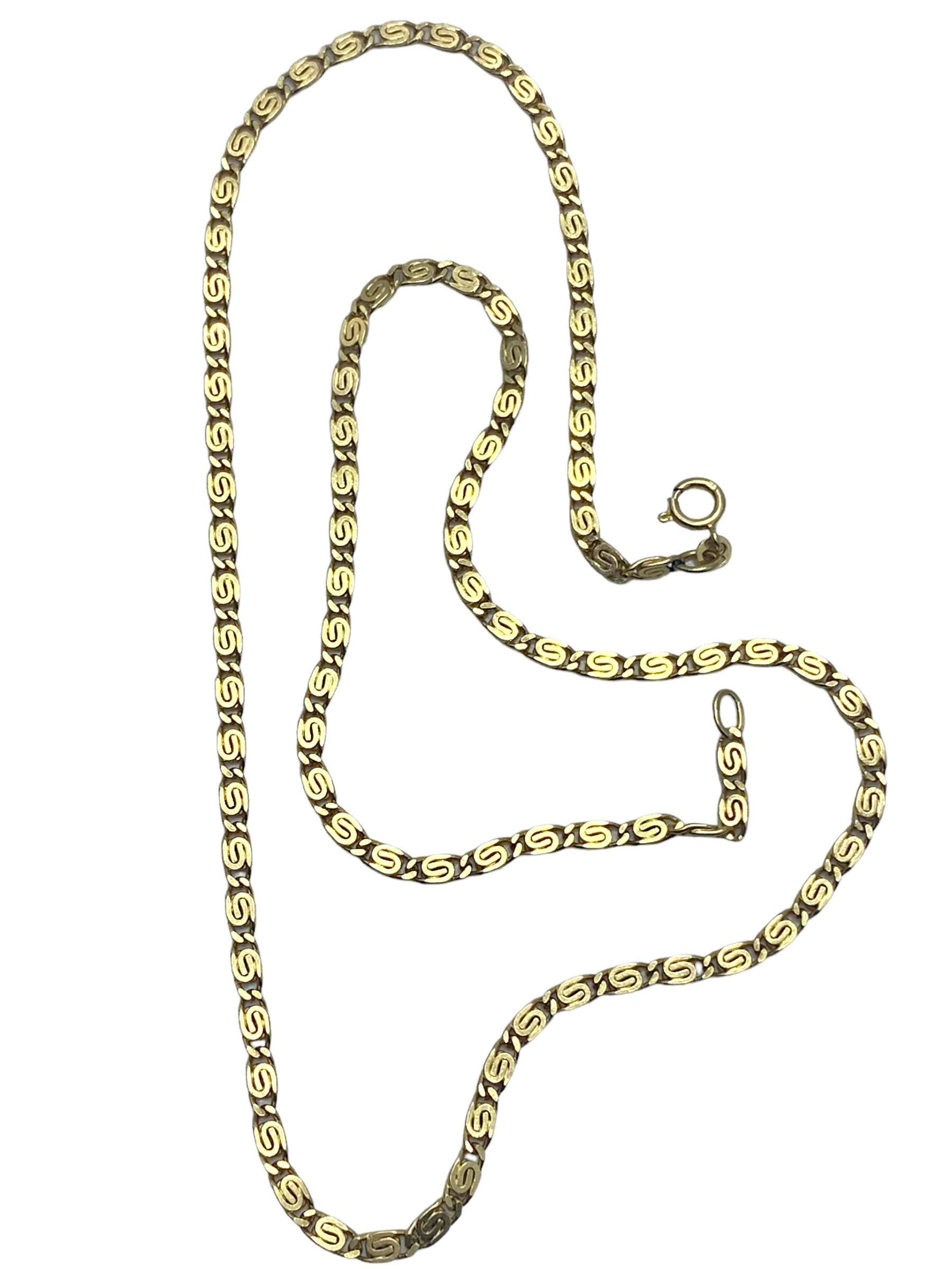 18k Yellow Gold Snail Link Necklace