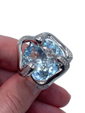 18k Designer Abstract Topaz Ring