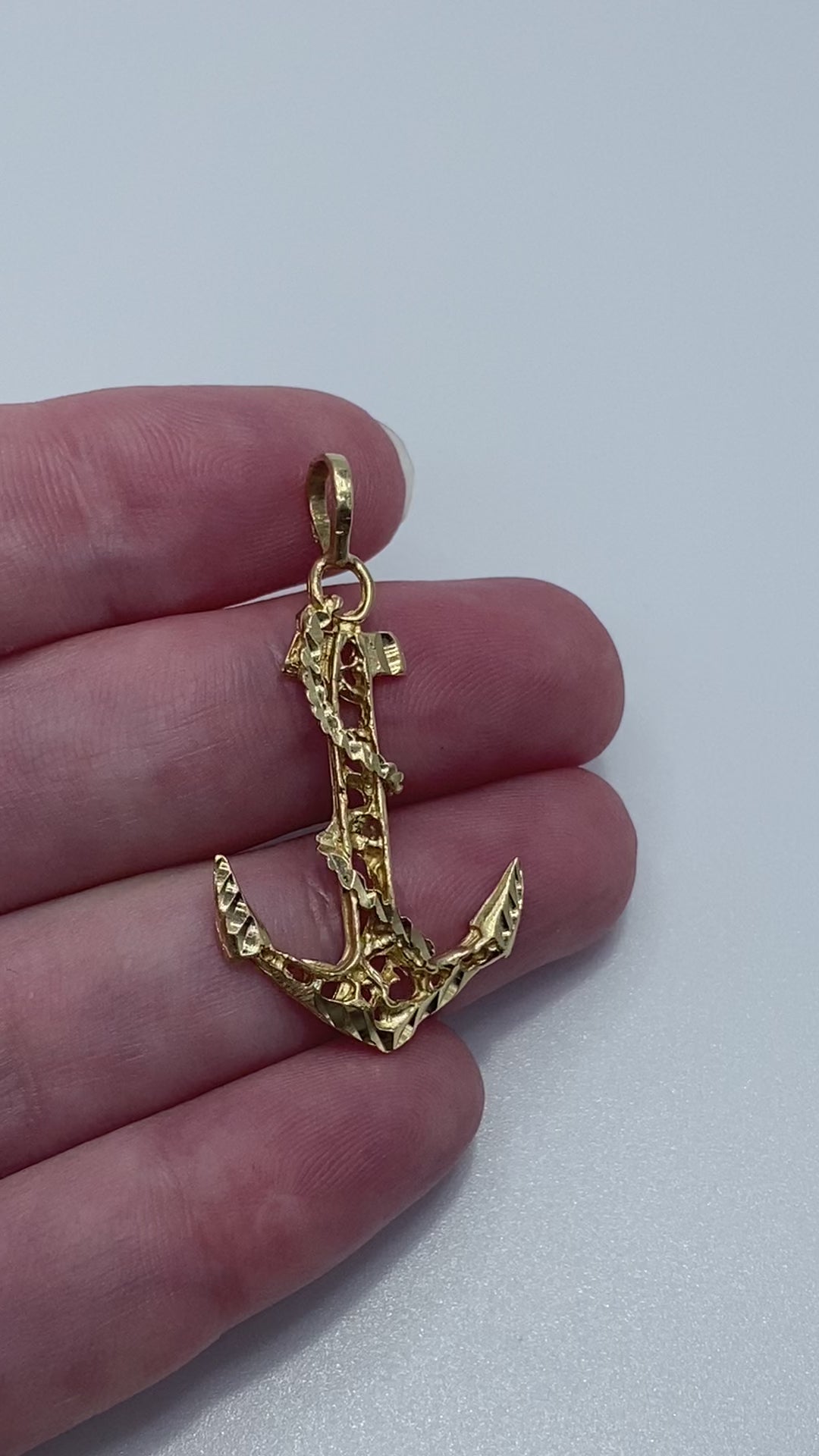 14k Anchor Charm/ Pendant