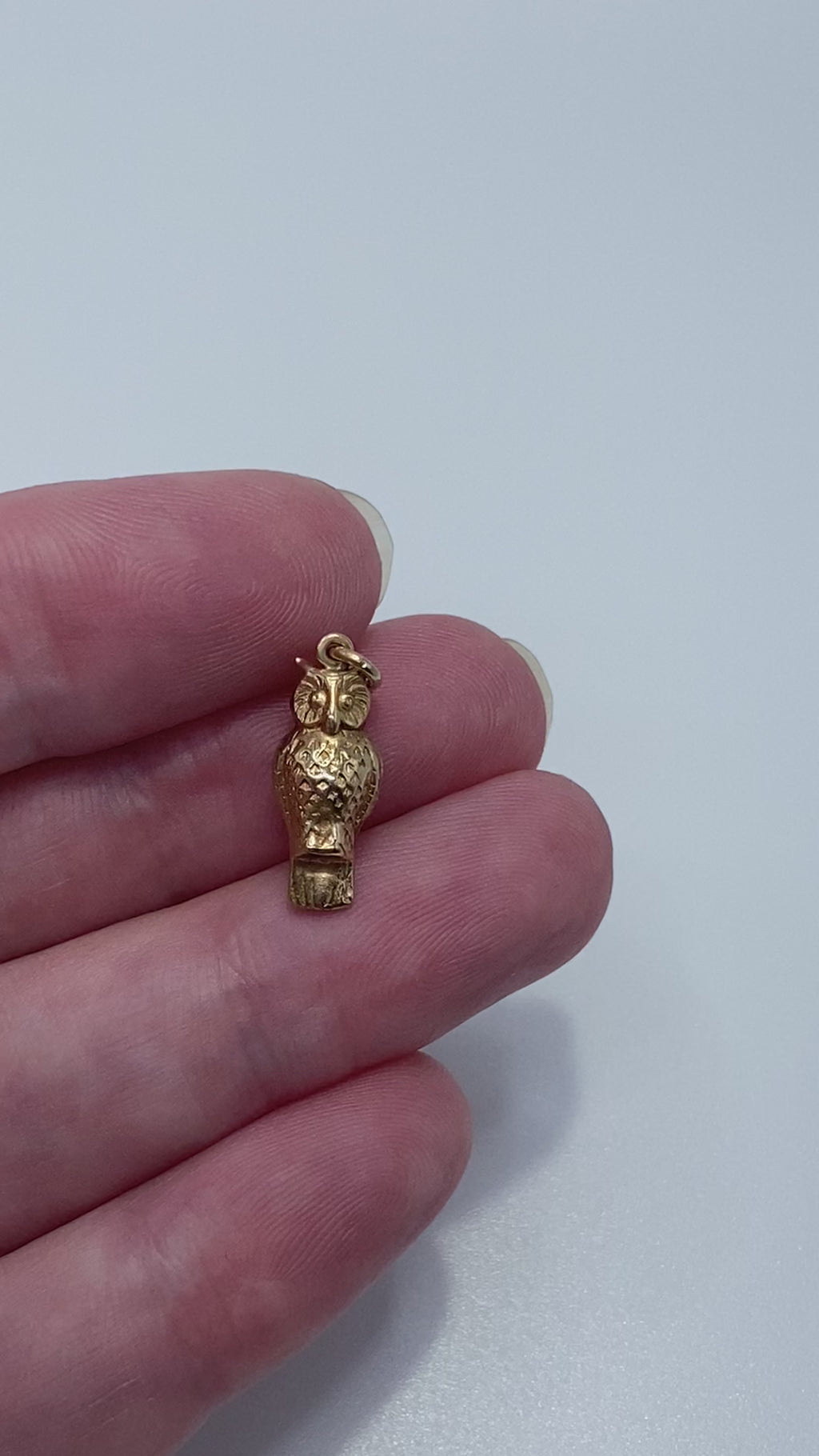 14k Owl Charm