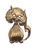 14k Cheshire Cat Brooch