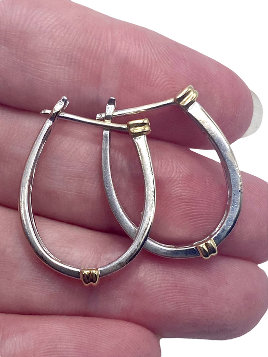 14k Princess Cut Diamond Hoops