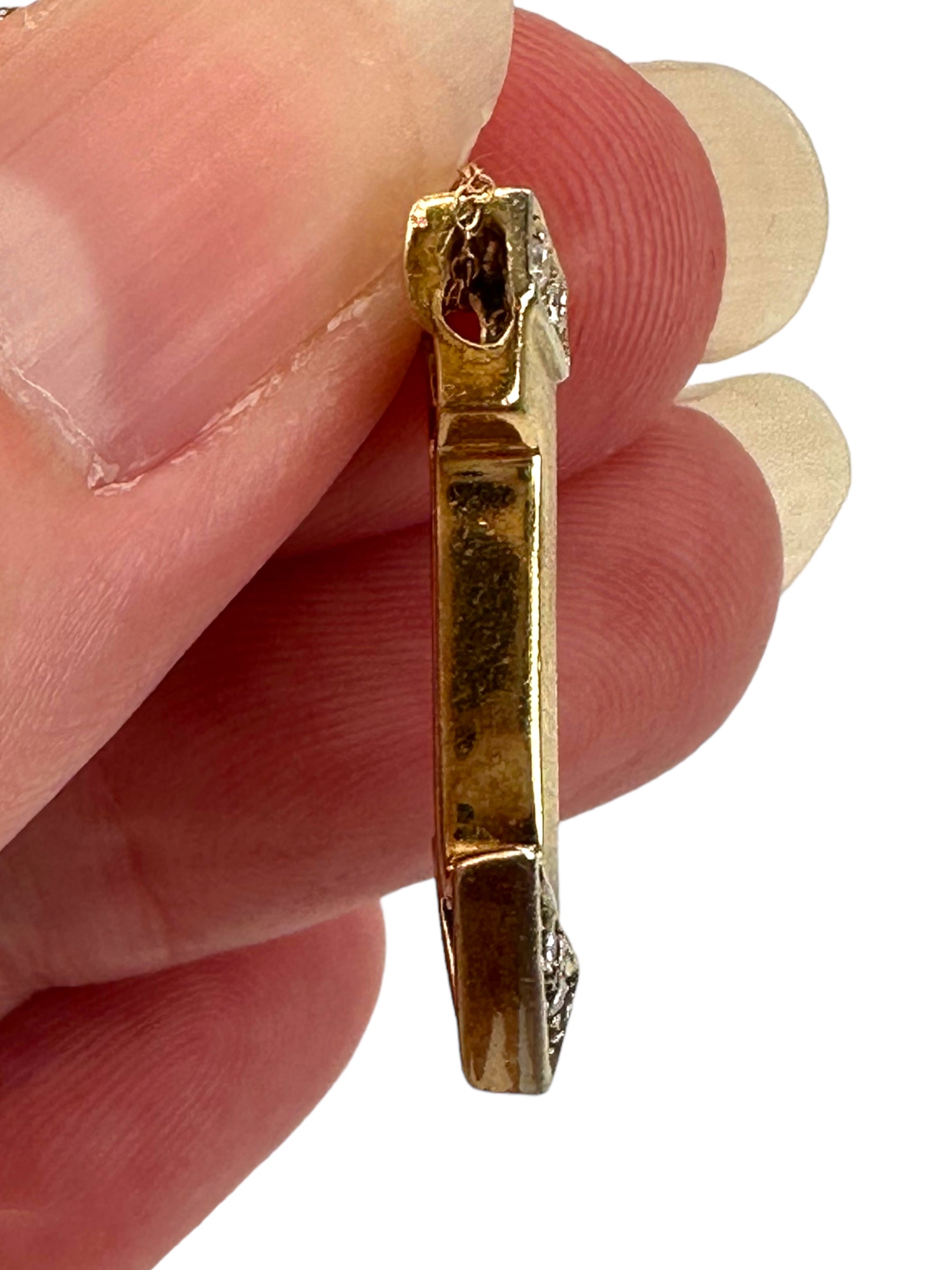 10k Diamond Arrow Pendant Necklace