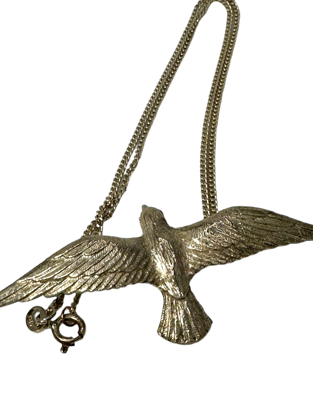 Sterling Silver Seagull Pendant Necklace