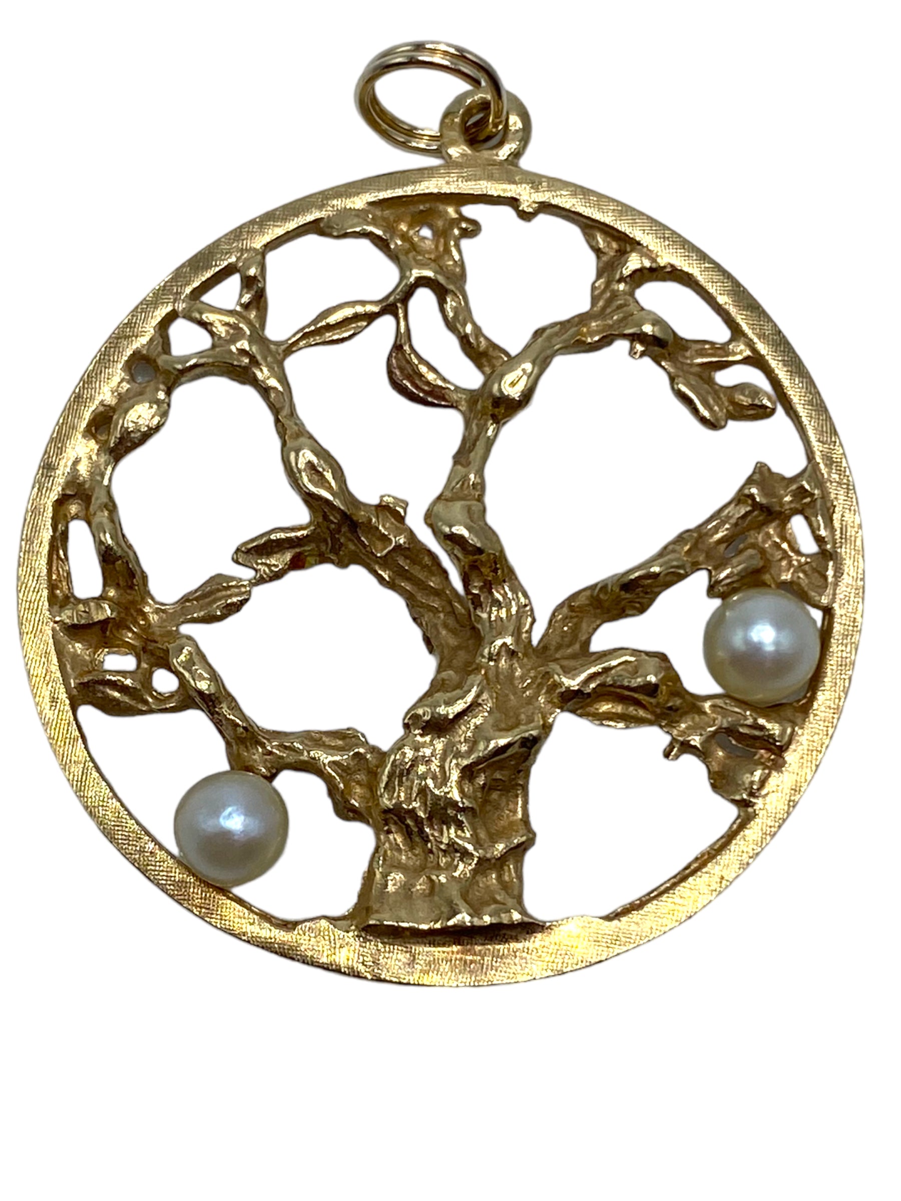14k Pearl Tree of Life Pendant/ Charm