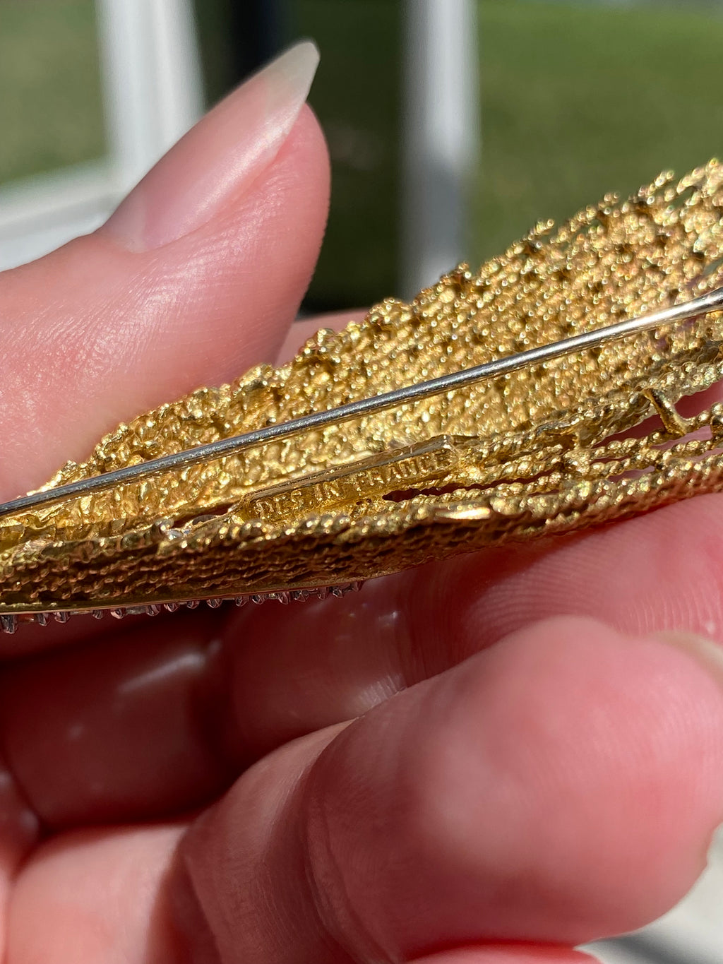 18k Platinum Diamond Hammerman Bros Brooch