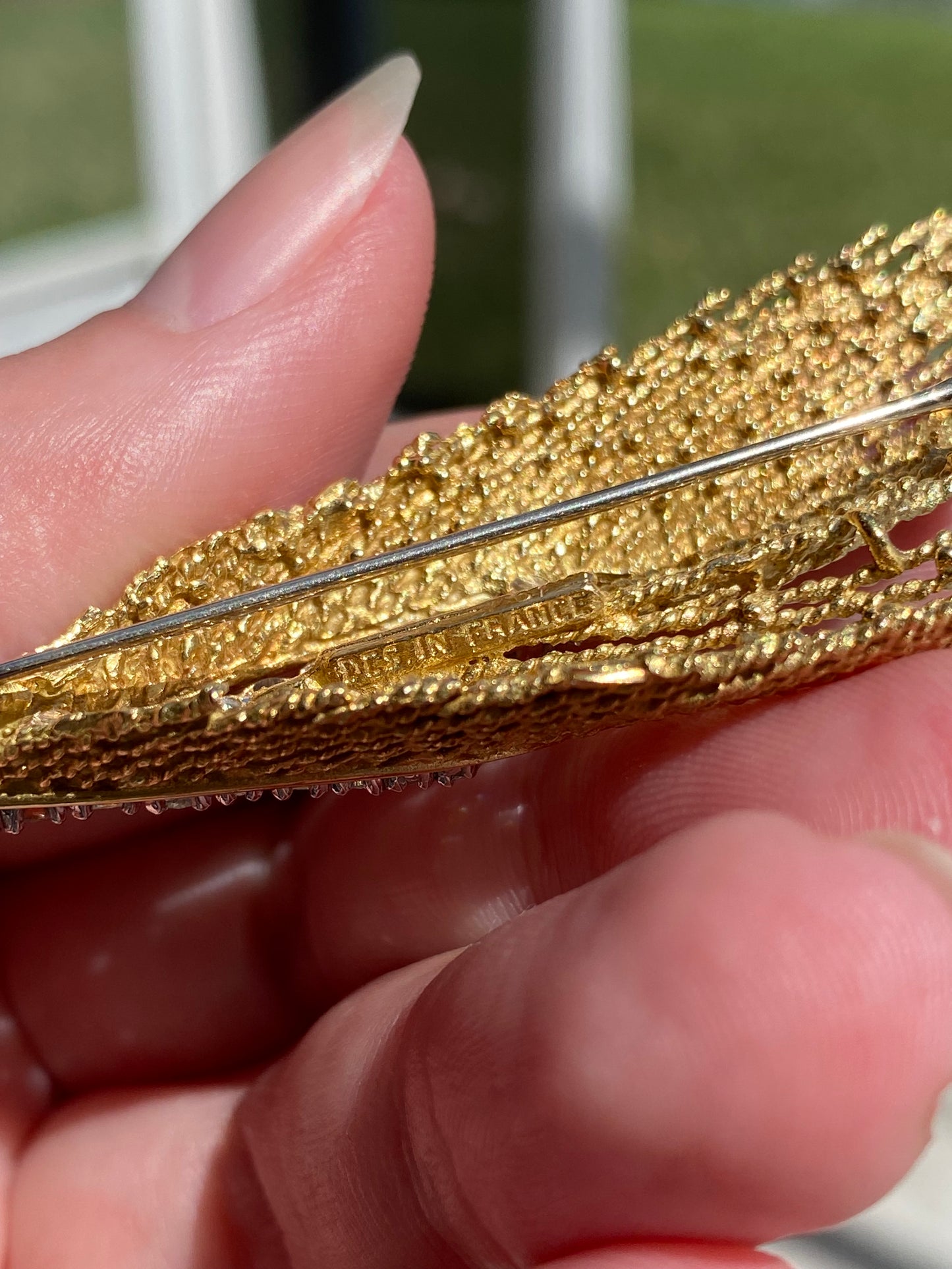 18k Platinum Diamond Hammerman Bros Brooch