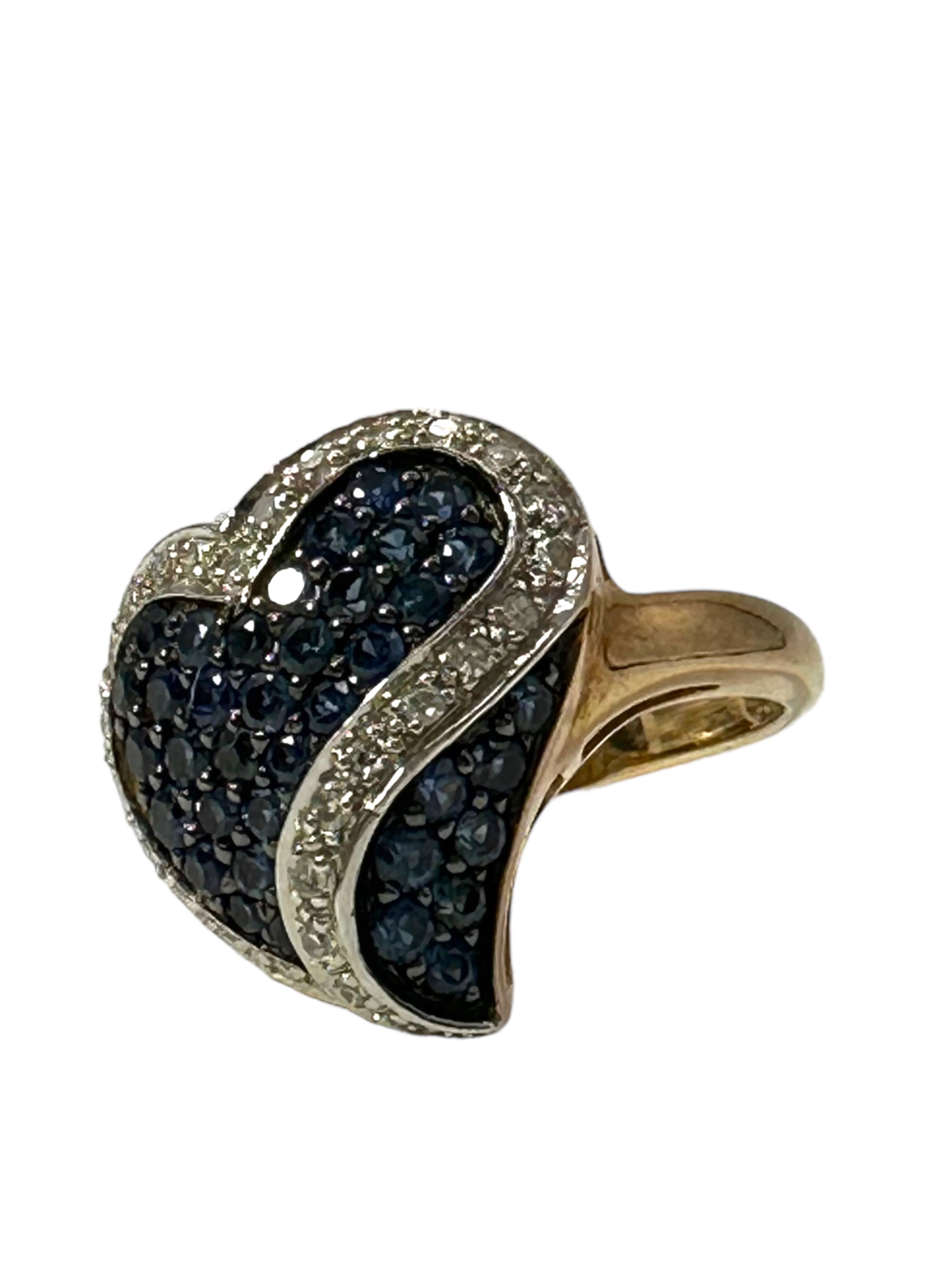 10k Sapphire Diamond Ring