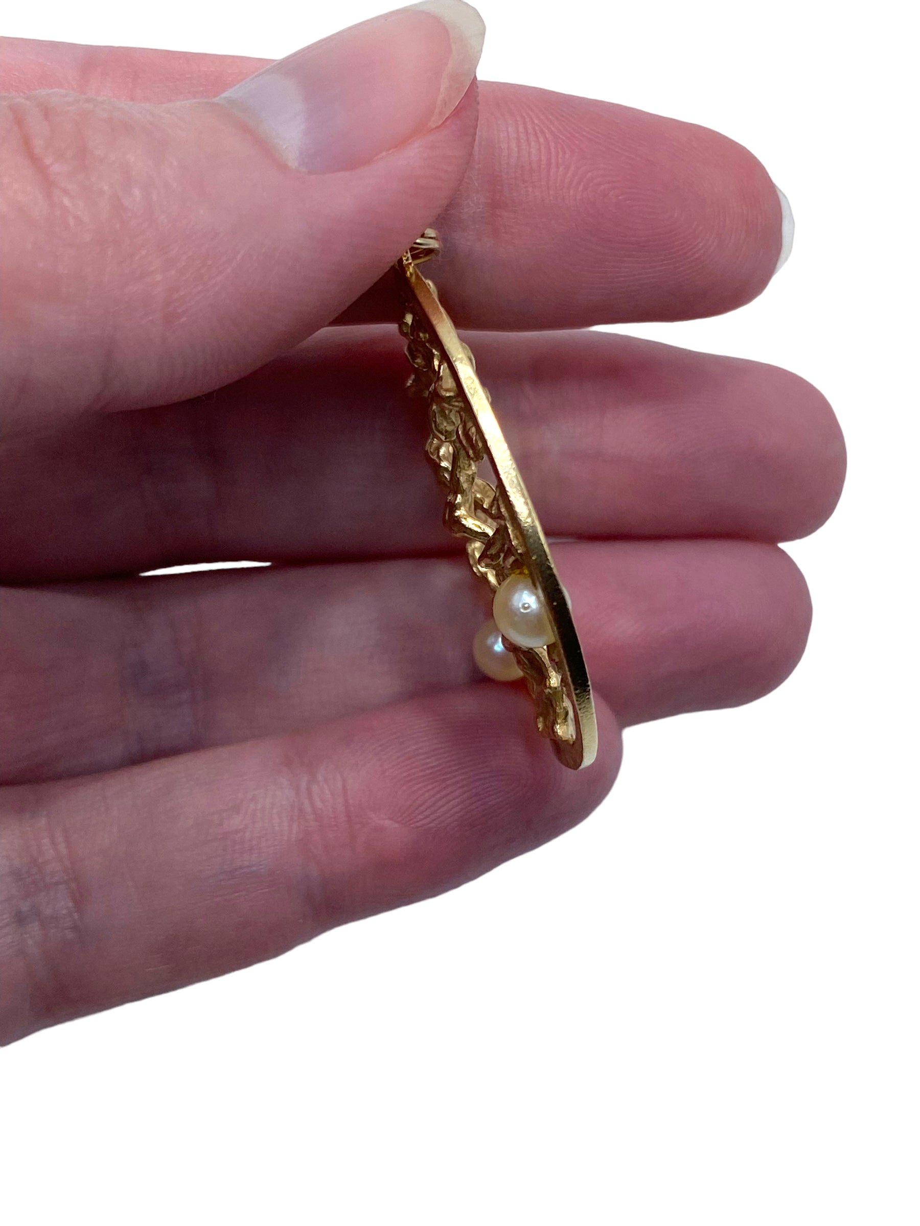 14k Pearl Tree of Life Pendant/ Charm