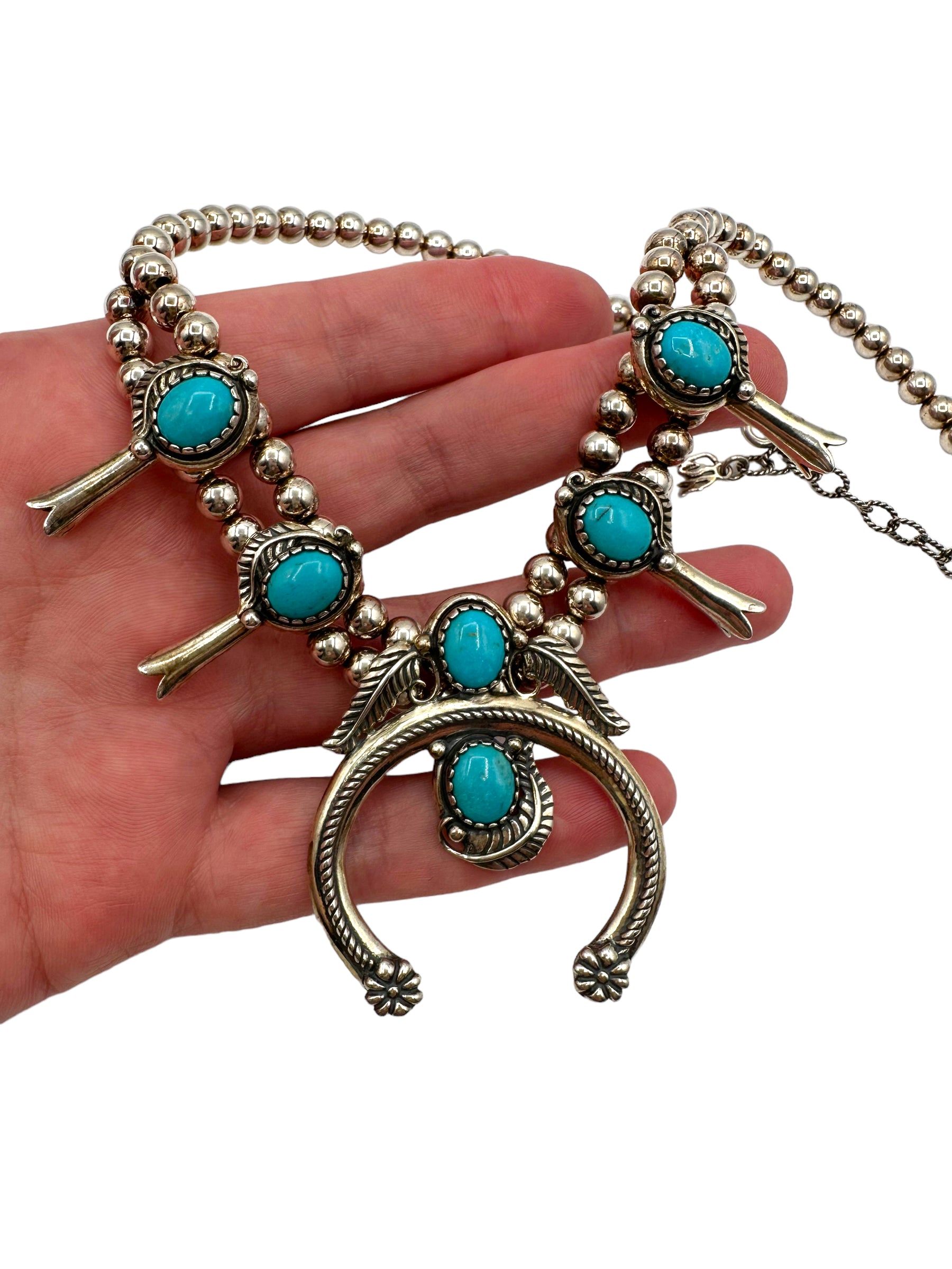 Sterling Silver Squash Blossom Necklace