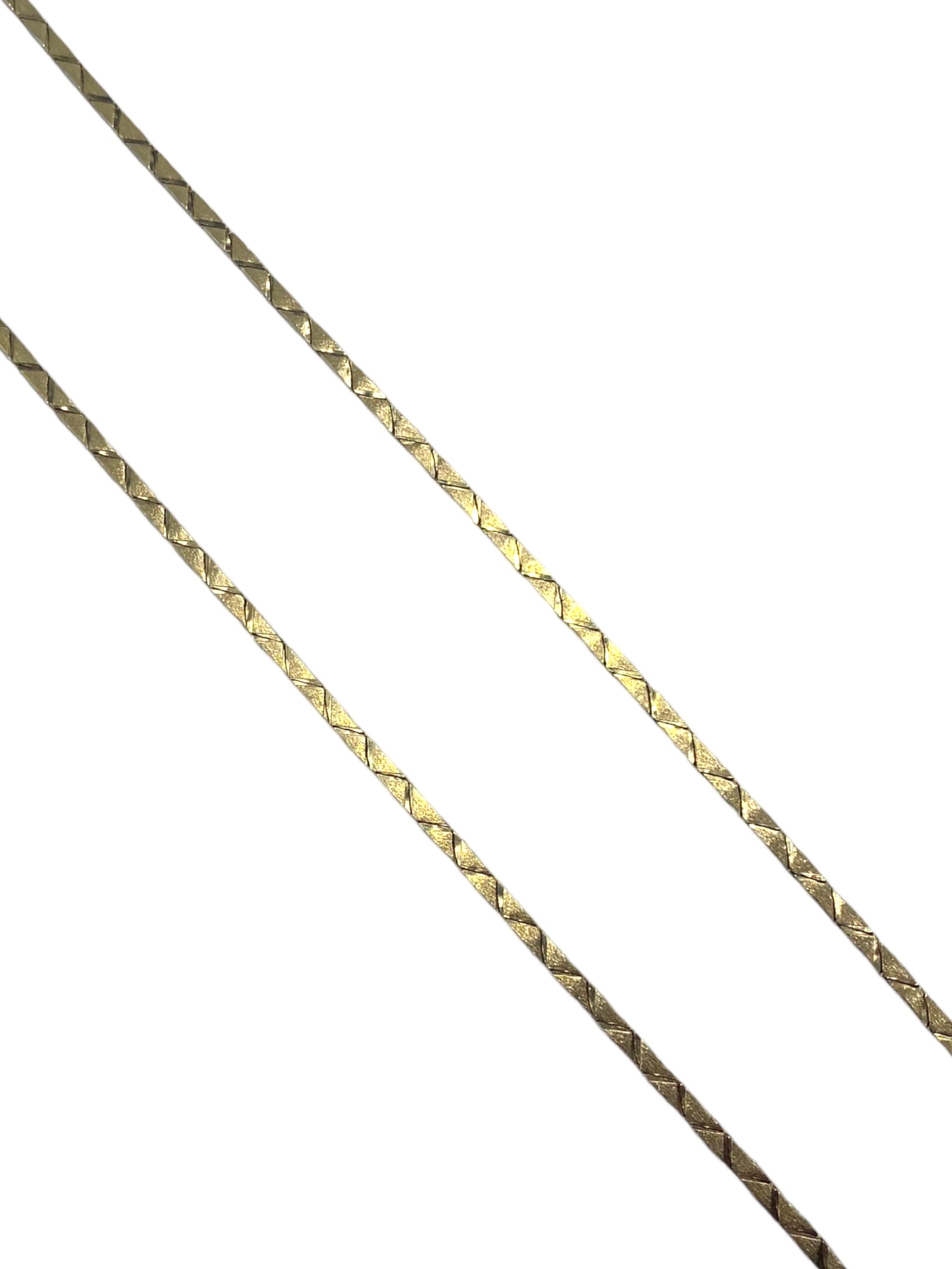 14k Flat Triangle Link Necklace