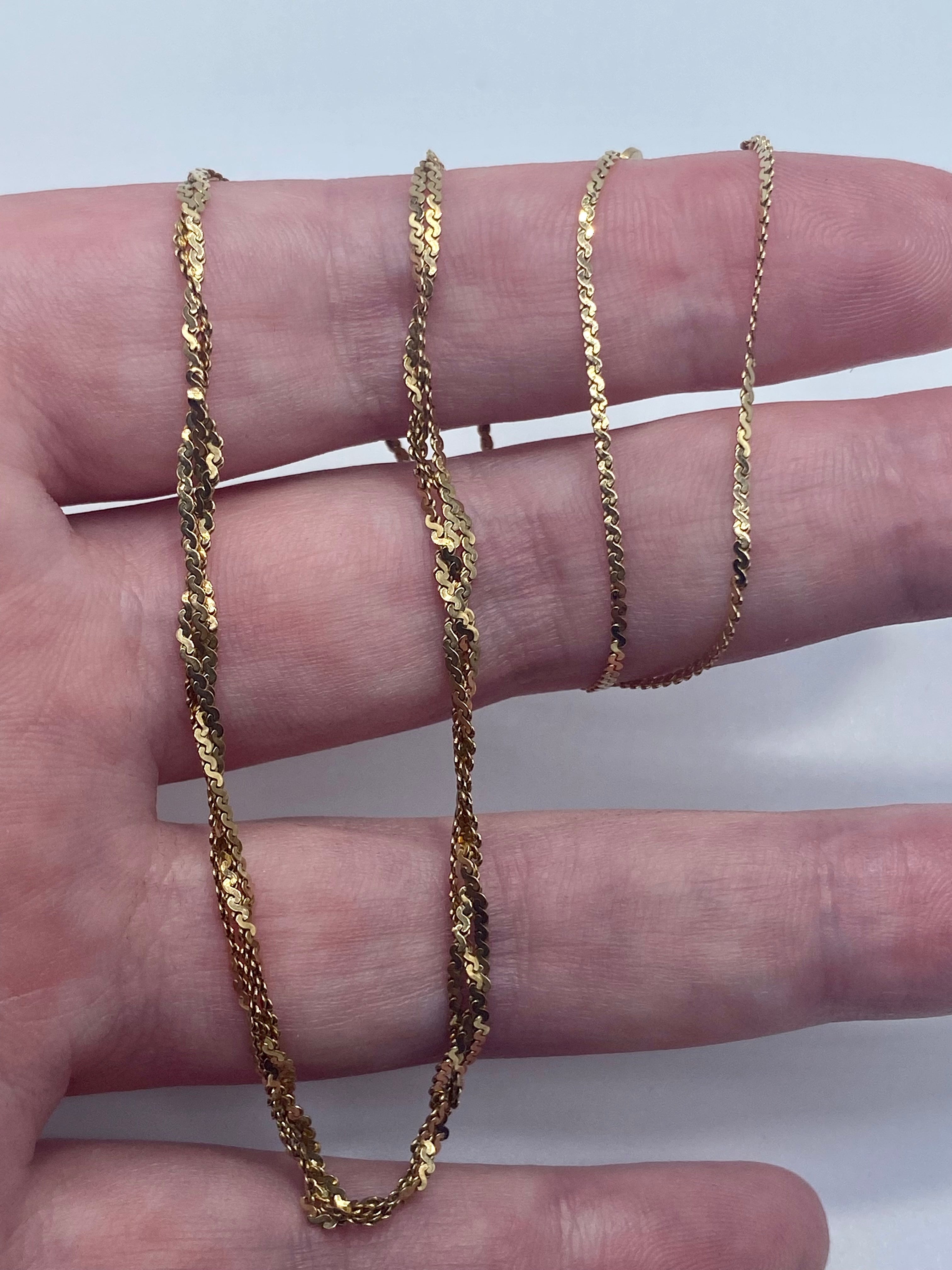 14k Braided Chain Necklace