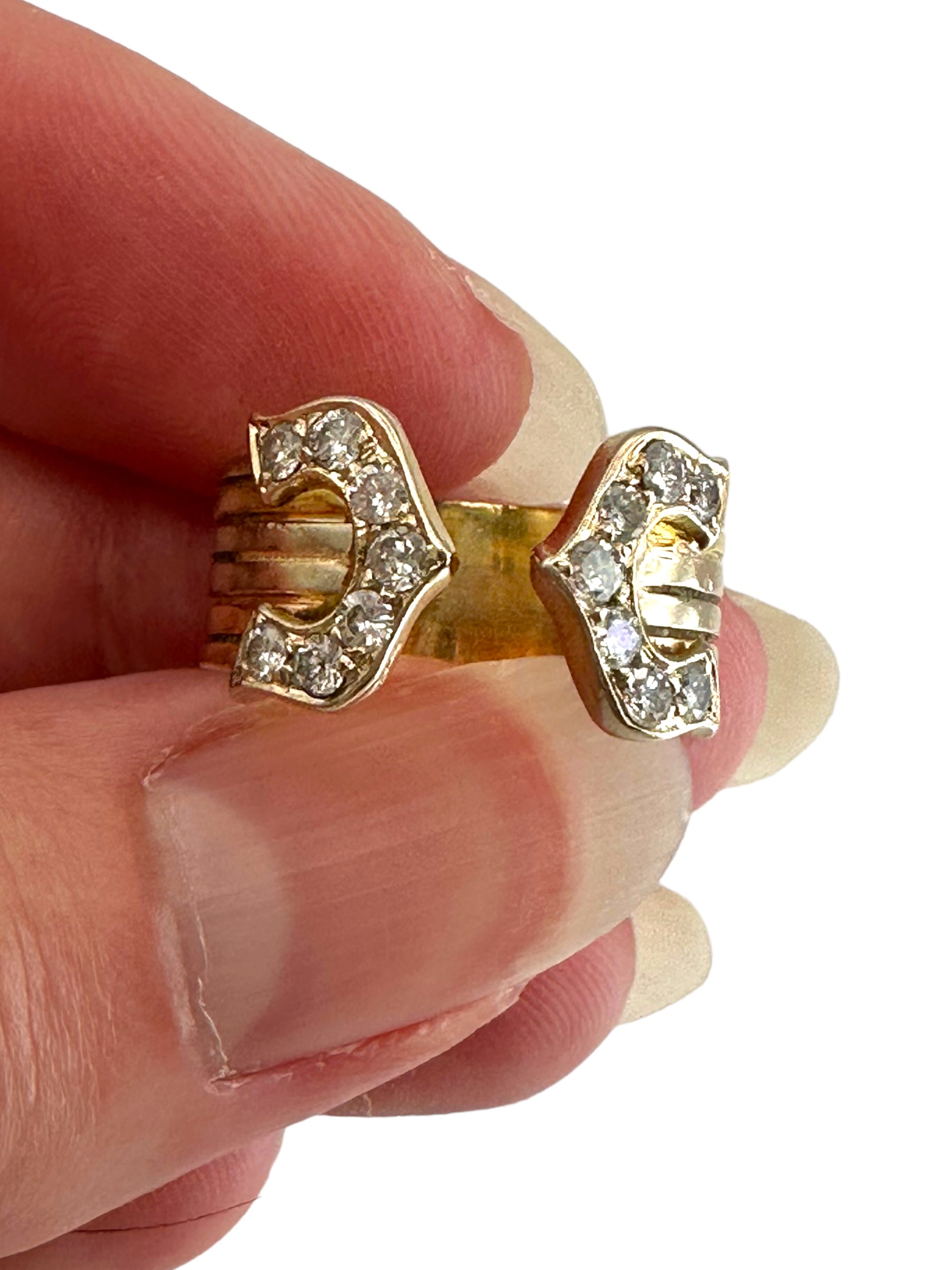 14k Tri-tone Diamond Ring