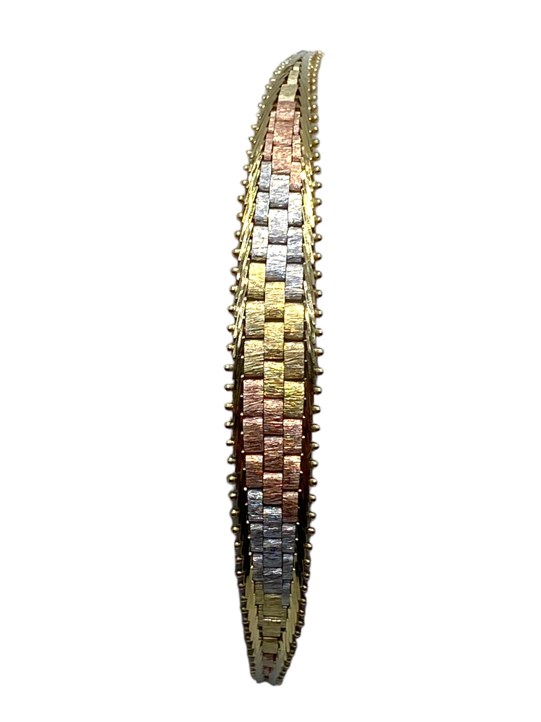 14k Tri-tone Milor Woven Bracelet