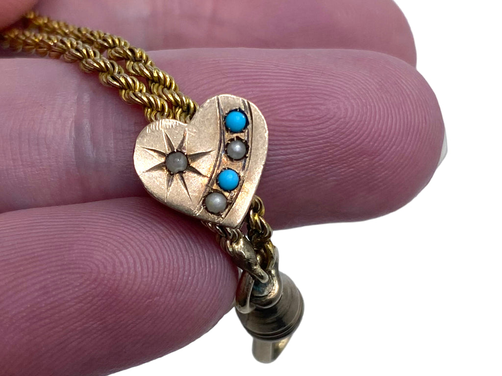 10k Heart Slide Watch Chain
