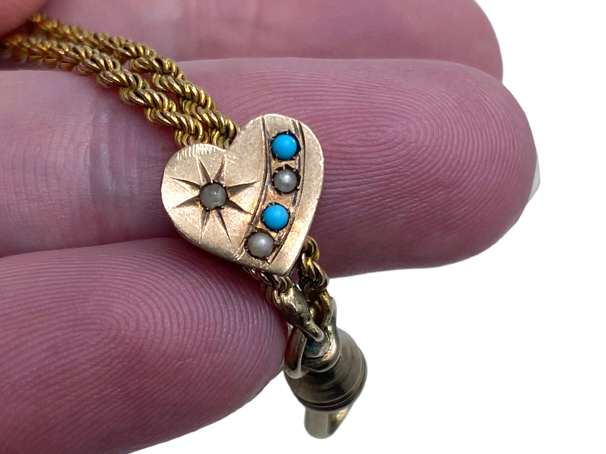 10k Heart Slide Watch Chain