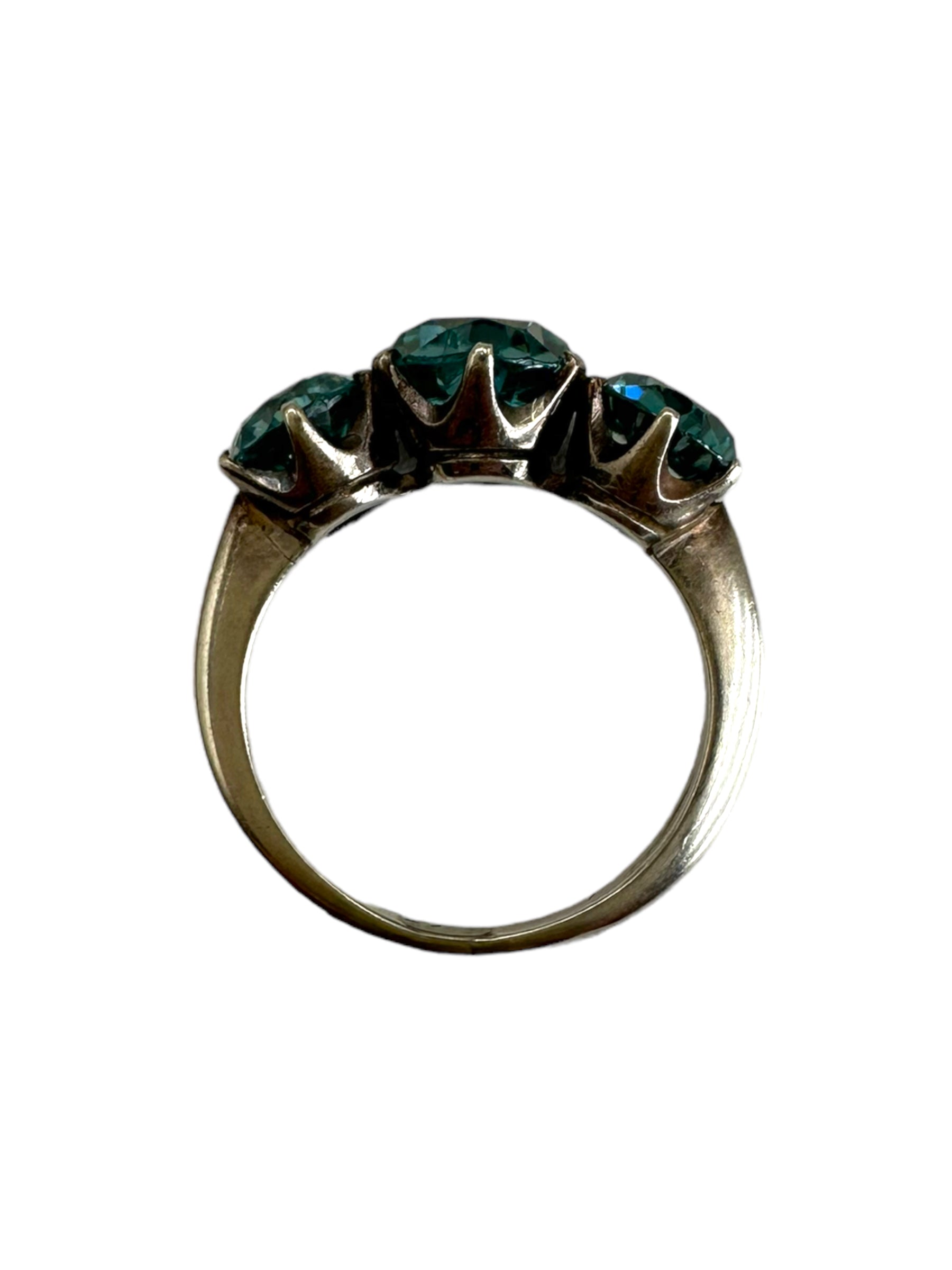 Silver Blue Zircon Ring