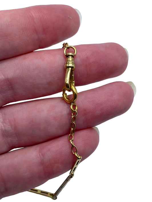 14k Art Deco Watch Chain