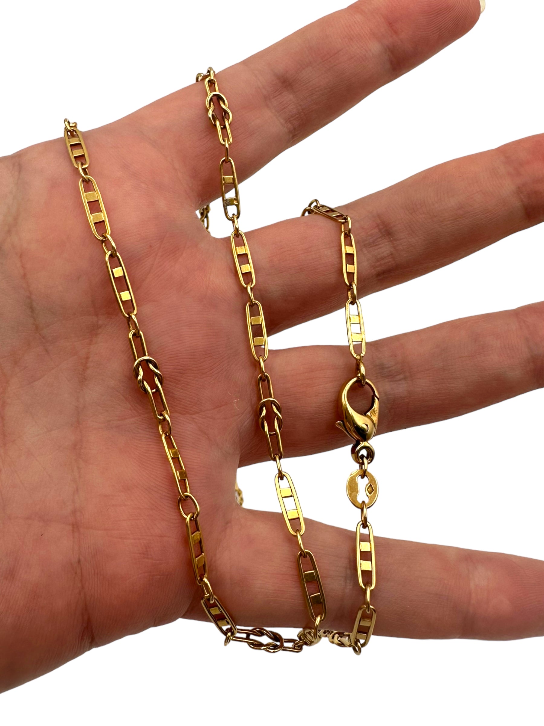 18k Fancy Link Necklace