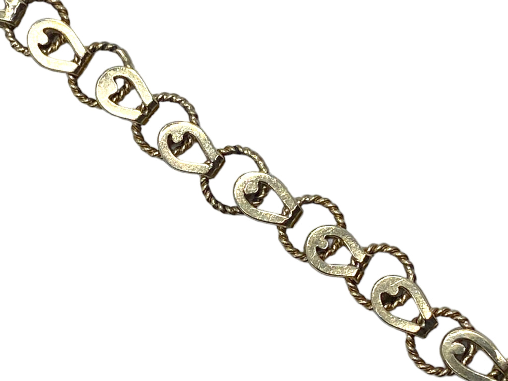 14k Horseshoe Link Charm Bracelet
