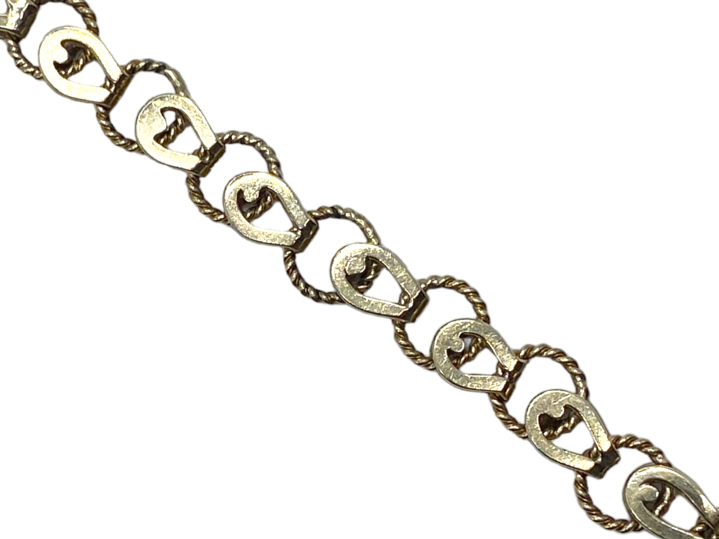 14k Horseshoe Link Charm Bracelet