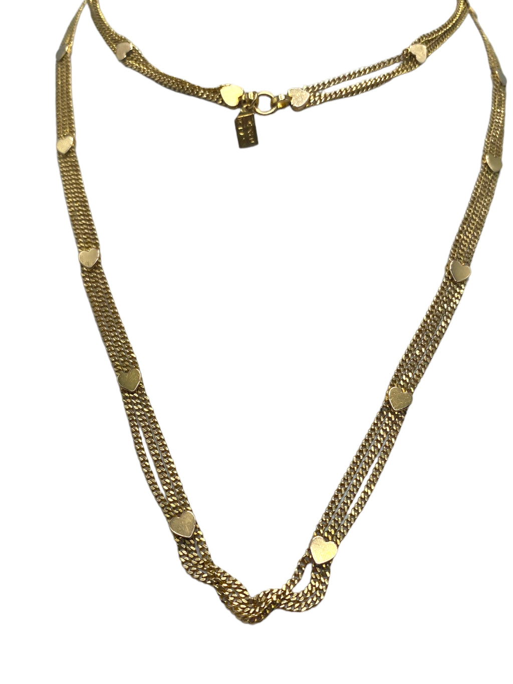 22k Heart Station Necklace