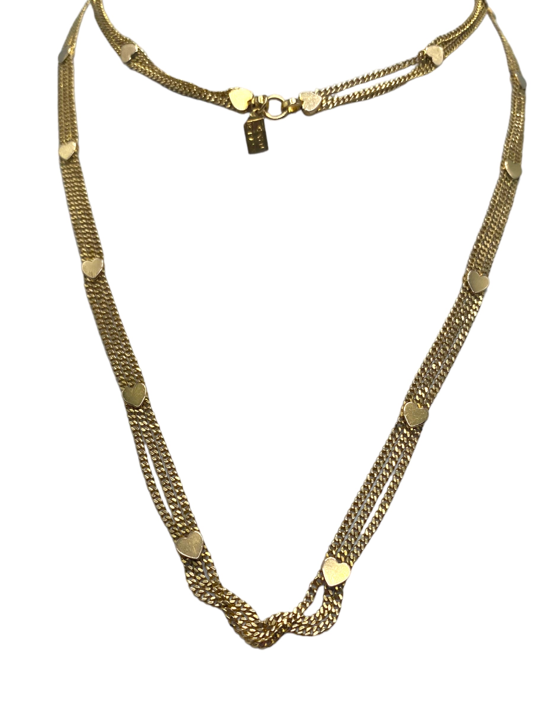 22k Heart Station Necklace