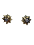 14k Star Diamond Earrings